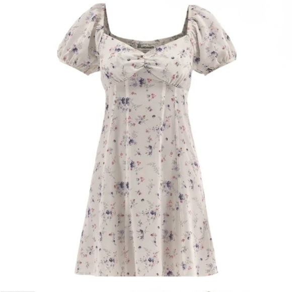 No Boundaries Dresses & Skirts - No Boundaries Womens Woven Midi Dress Ivory Combo